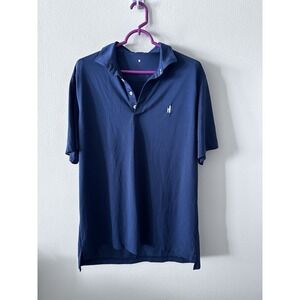 Johnnie O Hanging Out Polo Shirt Mens Large Blue Short Sleeve Preppy Performance